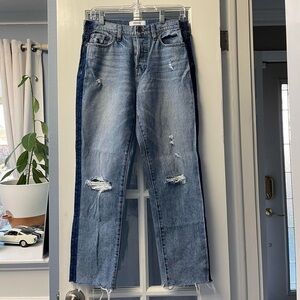 Pistola straight leg jeans side stripe